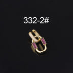 18K Gold Bohemian Chain Link Dangle Huggie Hoops | HSPJ332