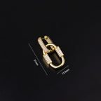 18K Gold Bohemian Chain Link Dangle Huggie Hoops | HSPJ332