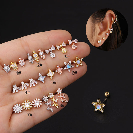 20G Cartilage Tiny Stud Earring Flower Earrings | HSPJ347