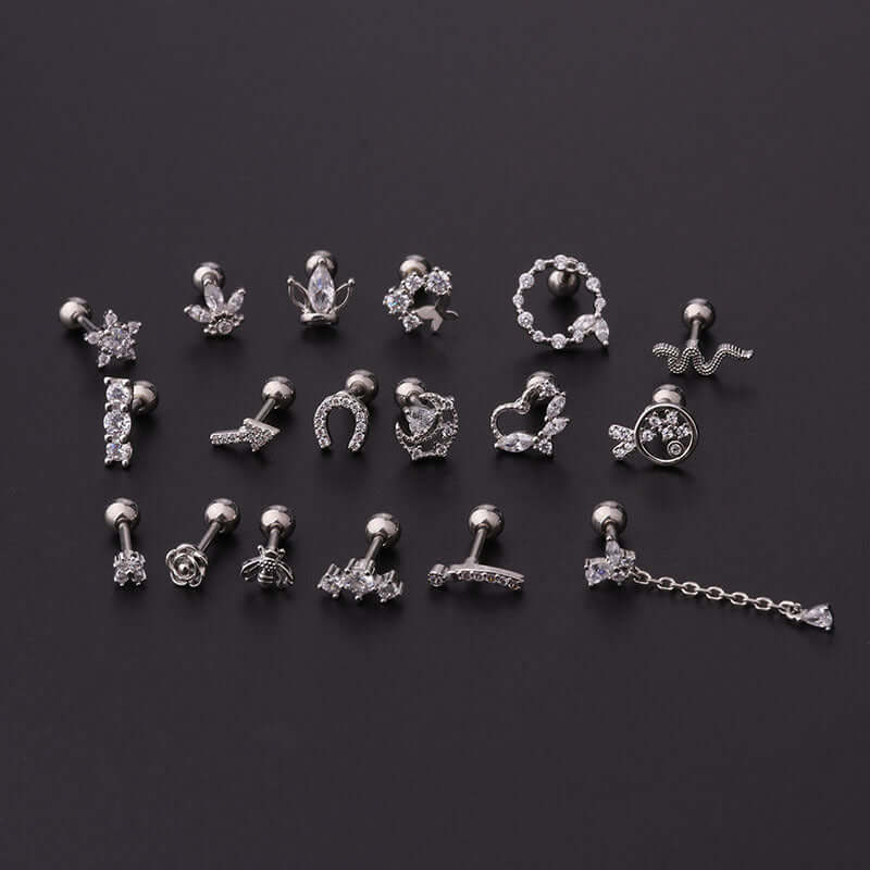 16G Bumble Bee Conch Stud Helix Piercings