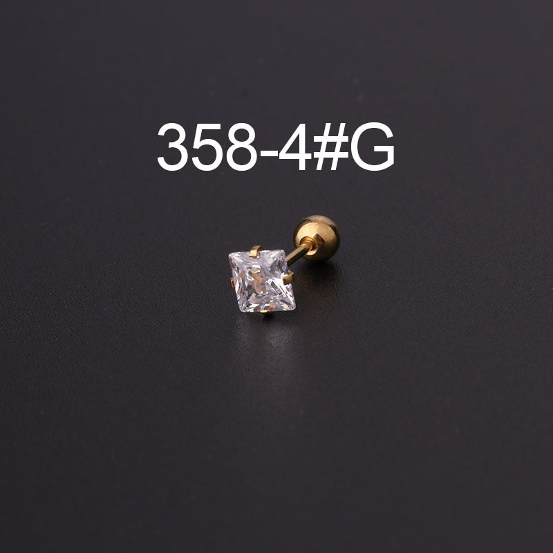 4mm 5mm Simple Geometric Cartilage Conch Stud