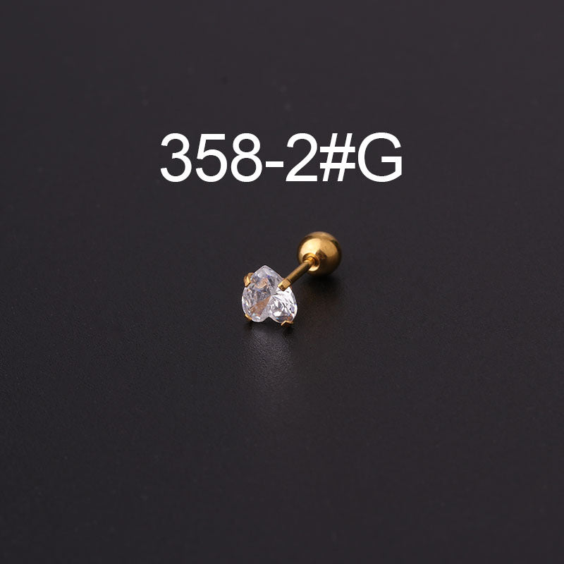 4mm 5mm Simple Geometric Cartilage Conch Stud