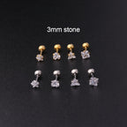 4mm 5mm Simple Geometric Cartilage Conch Stud