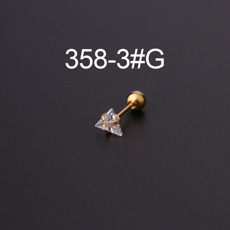 4mm 5mm Simple Geometric Cartilage Conch Stud