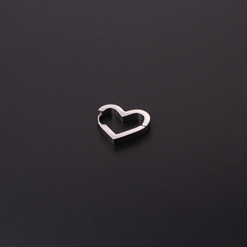 20G Minimalist Geometry Heart U Hoop Earrings | HSPJ360