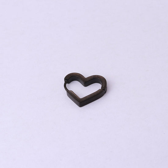20G Minimalist Geometry Heart Hoop Earrings