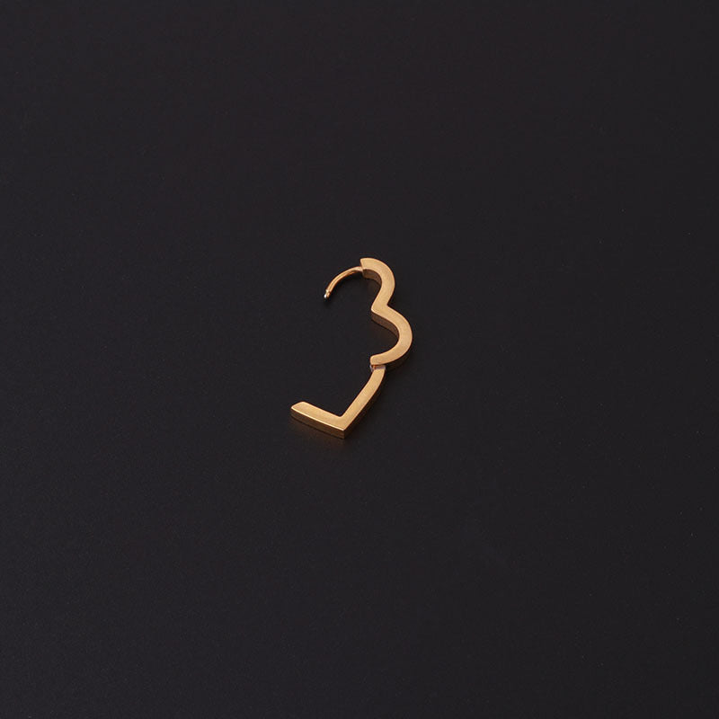 20G Minimalist Geometry Heart U Hoop Earrings | HSPJ360