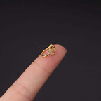 18K Gold Fake Nose Ring Cute Butterfly Nose Cuff | HSPJ366