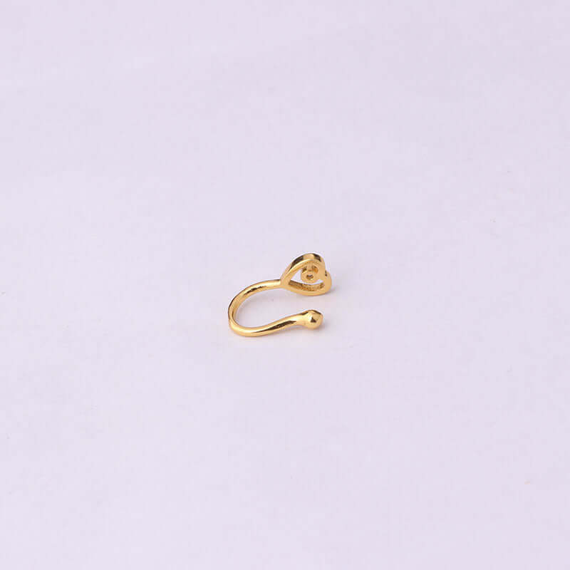 18K Gold Fake Nose Ring Cute Butterfly Nose Cuff | HSPJ366