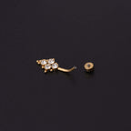 14G Surgical Steel Belly Ring, Belly Button Piercing,Dainty Navel Ring | HSPJ369