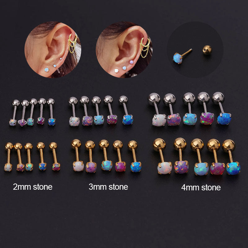 cartilage earrings, piercing jewelry, cartilage piercing, body jewelry, helix piercing, helix earrings, tragus piercing, moonstone cartilage, opal earrings