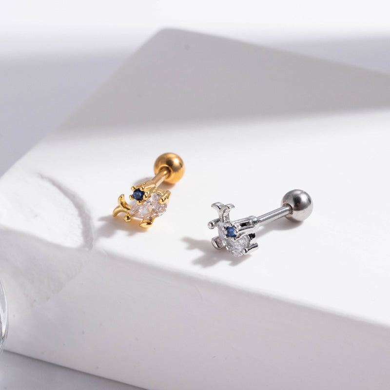 16G Cartilage Surgical Steel Earrings Tiny Ball Back Earrings | HSPJ414