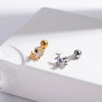 16G Cartilage Surgical Steel Earrings Tiny Ball Back Earrings | HSPJ414