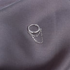 Sterling Silver Link Chain Cartilage Hoop Earrings