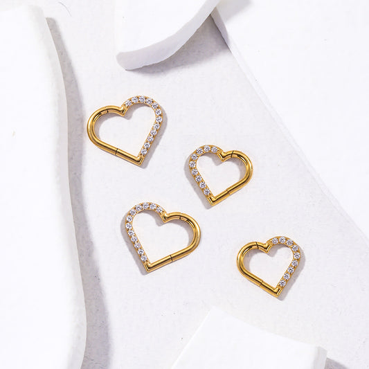 hoop earrings, body jewelry, gold hoop earrings, gold hoops, huggies earrings, silver hoop earrings, small hoop earrings, cartilage earrings, heart earrings