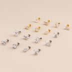 16G Cartilage Curved Conch Flat Back Piercing