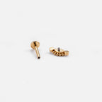 16G Crown Heart Threaded Flat Back Piercings