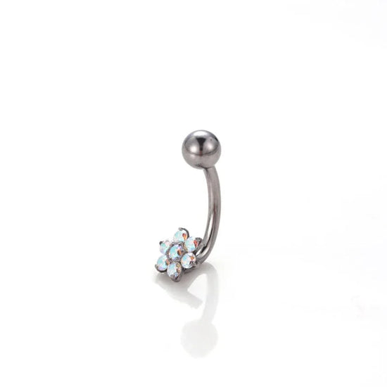 14G Titanium Belly Ring, Body Jewelry, Flower Belly Ring | HSPJ540