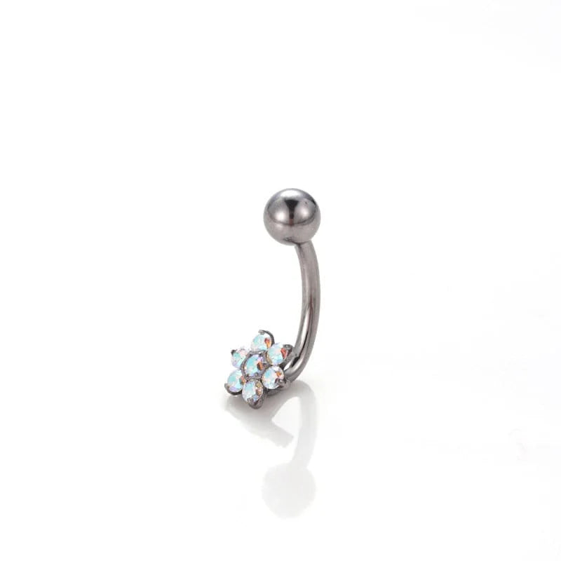 14G Titanium Belly Ring, Body Jewelry, Flower Belly Ring | HSPJ540