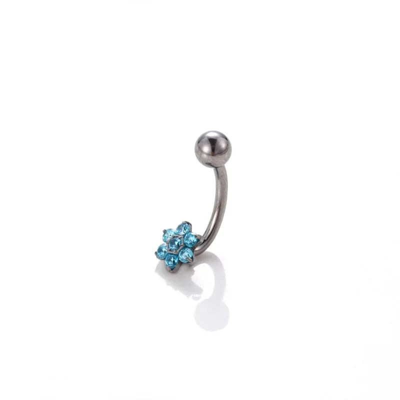 14G Titanium Belly Ring, Body Jewelry, Flower Belly Ring | HSPJ540