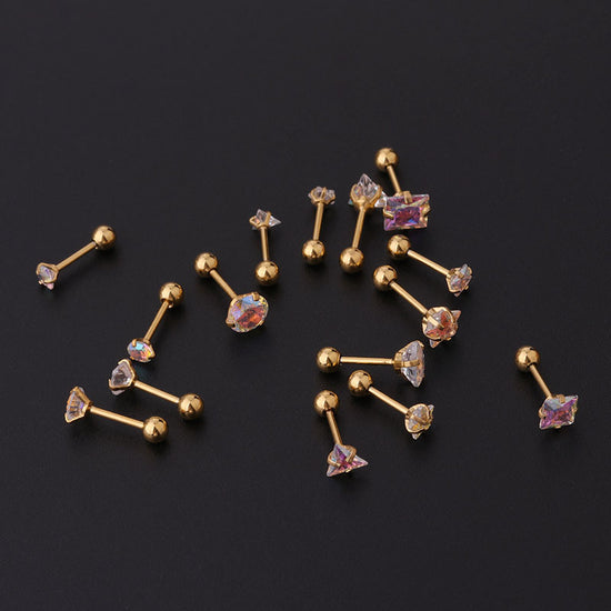 20G AB Zircon Trillion Star conch Daith Stud