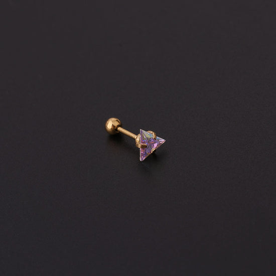 20G AB Zircon Trillion Star conch Daith Stud