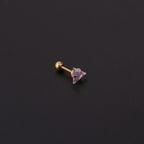 20G AB Zircon Trillion Star conch Daith Stud
