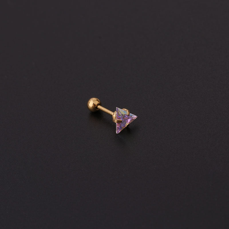 20G AB Zircon Trillion Star conch Daith Stud