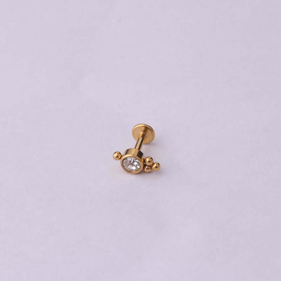 16G tragus stud with flat back push pin tragus jewelry