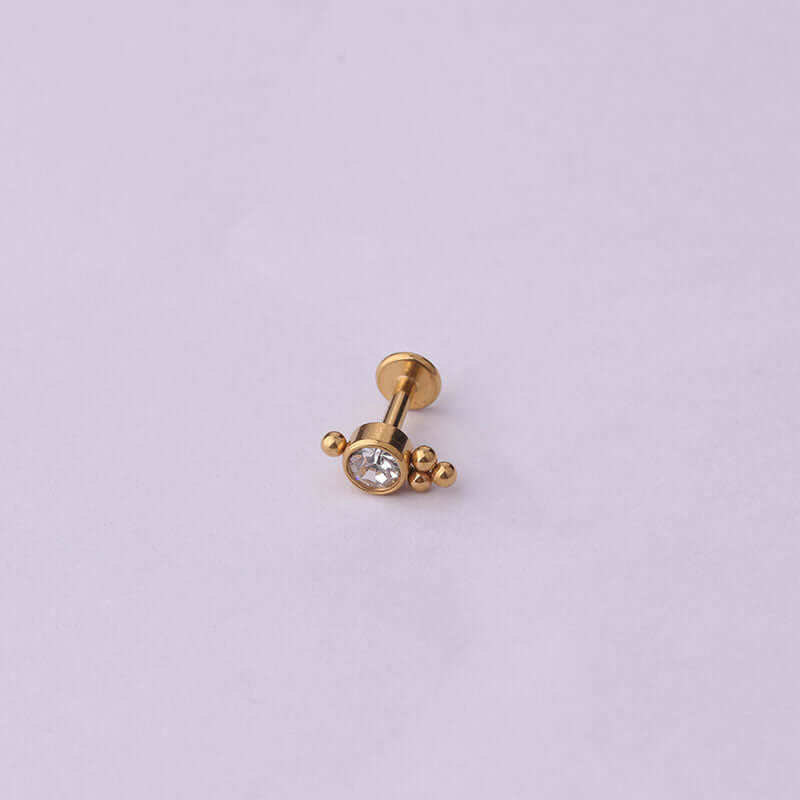16G tragus stud with flat back push pin tragus jewelry