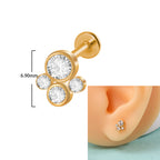 16G tragus stud with flat back push pin tragus jewelry