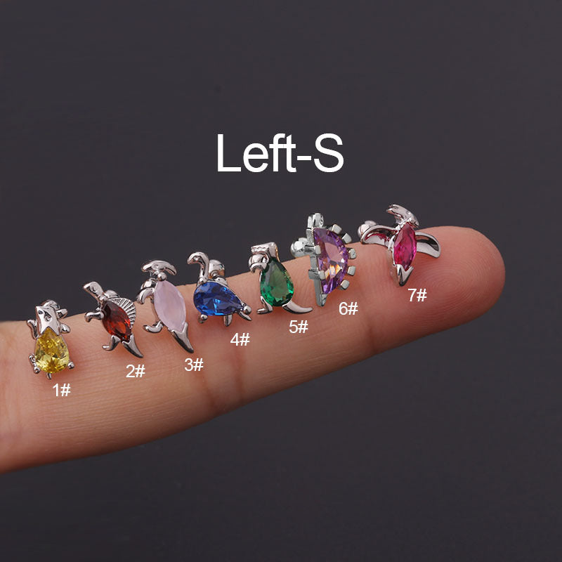 20G Color Dinosaur Conch Daith Earrings