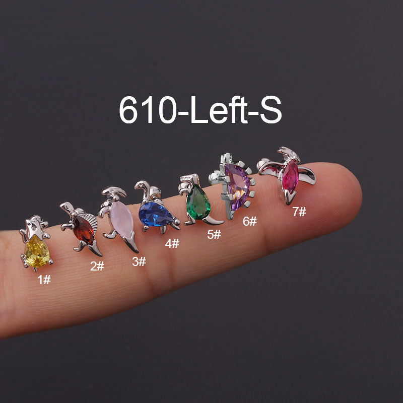 20G Color Dinosaur Conch Daith Earrings