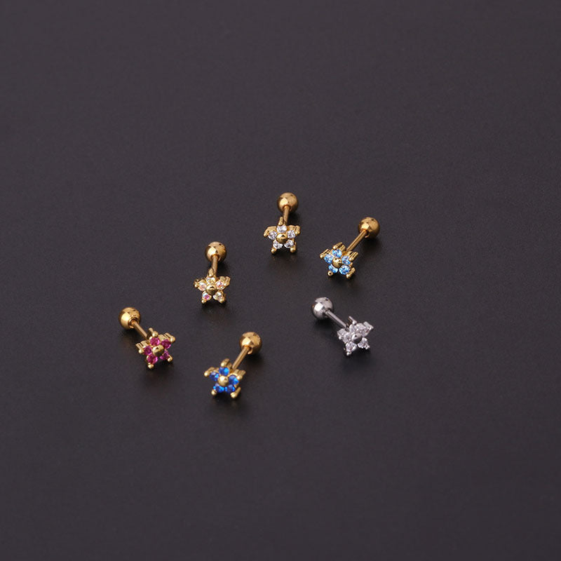 20G Surgical Steel Tiny Flower Conch Stud 