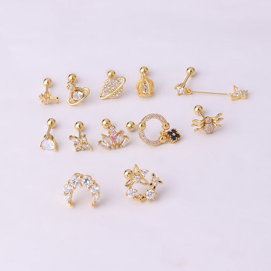 20G Cartilage Tiny Stud Earring Cute Planet Earrings | HSPJ641