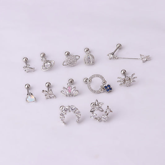 20G Cartilage Tiny Stud Earring Cute Planet Earrings | HSPJ641