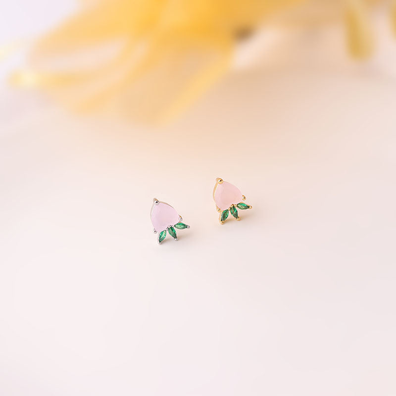 20G Mini Peach Helix Anti Tragus Fruits Stud Earrings | HSPJ642
