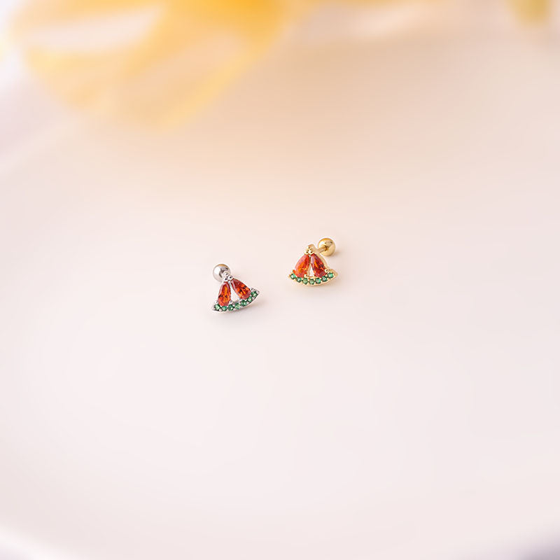 20G Mini Peach Helix Anti Tragus Fruits Stud Earrings