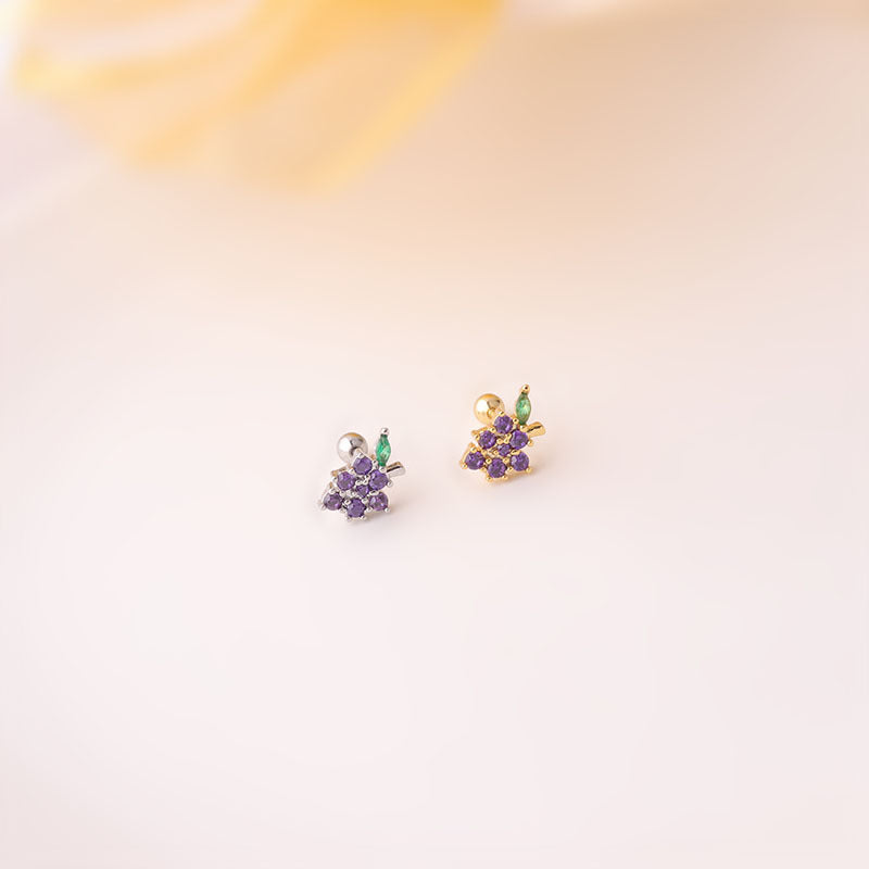 20G Mini Peach Helix Anti Tragus Fruits Stud Earrings | HSPJ642