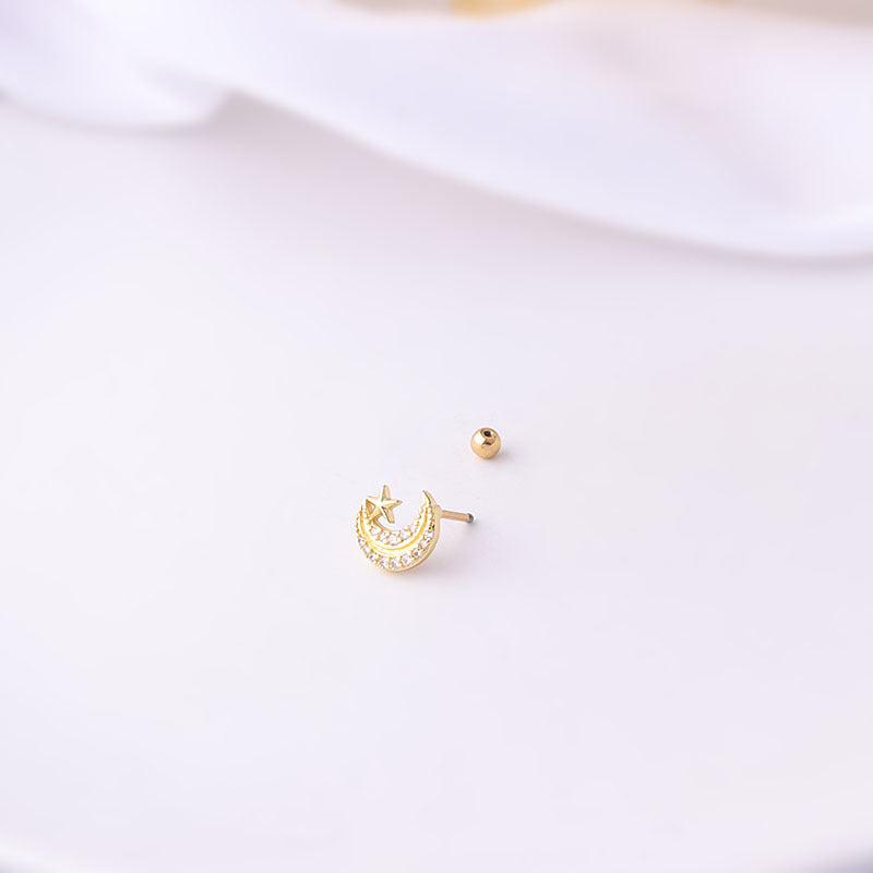 20G Cartilage Tiny Geometry Trillion Stud Earrings | HSPJ645