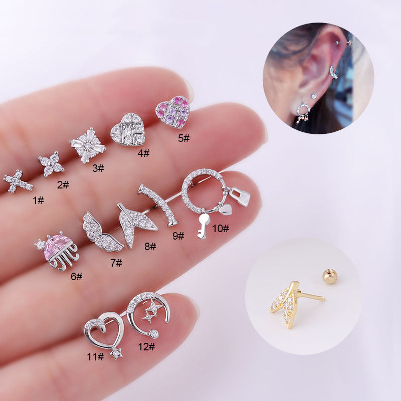 20G Cartilage Tiny Stud Earring Octopus Earrings | HSPJ652