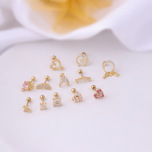 20G Cartilage Tiny Stud Earring Octopus Earrings | HSPJ652