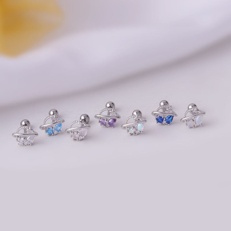 20G Cartilage Tiny Planet Tragus Stud Earrings