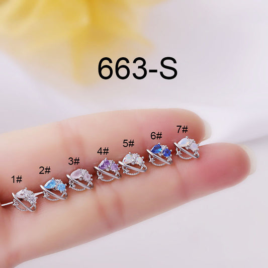 20G Cartilage Tiny Planet Tragus Stud Earrings