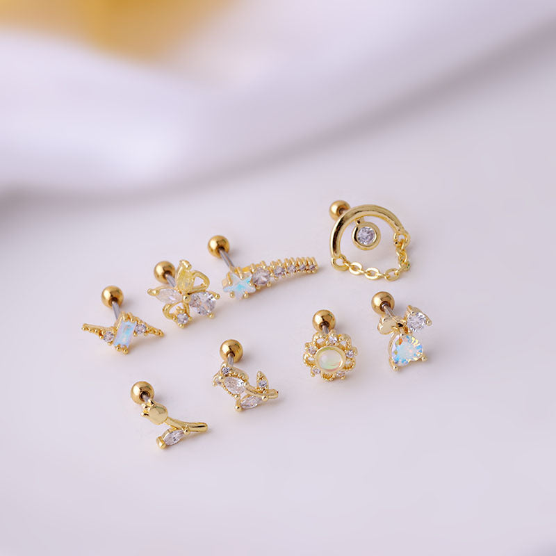 20G Galaxy Star Helix Piercing Stud