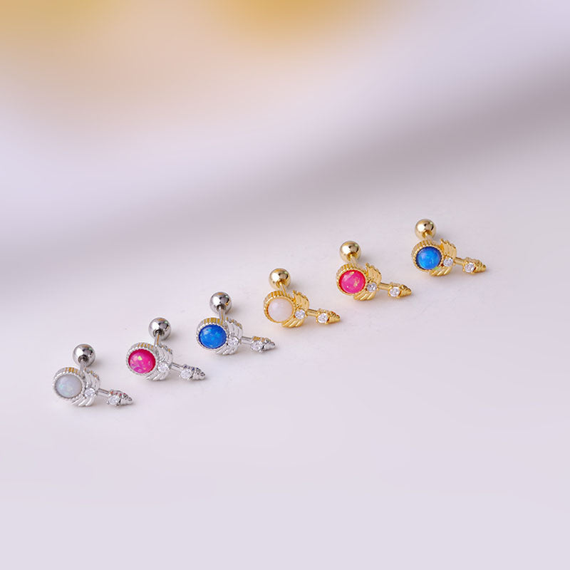 20G Neon Magic Wand Helix Stud Earring