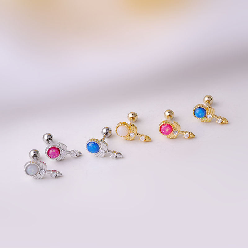 20G Neon Magic Wand Helix Stud Earring