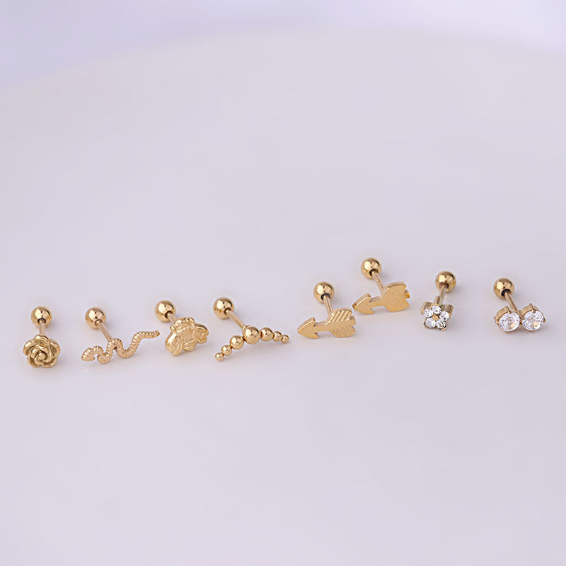 20G Hypoallergenic Tiny Arrow Conch Piercing Stud