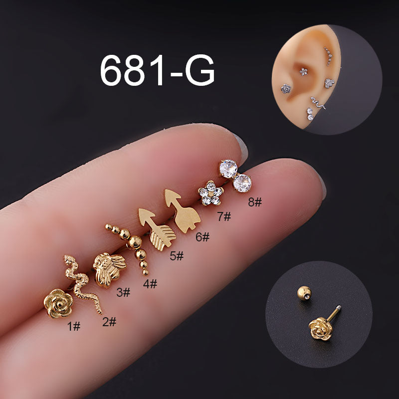 20G Hypoallergenic Tiny Arrow Conch Piercing Stud