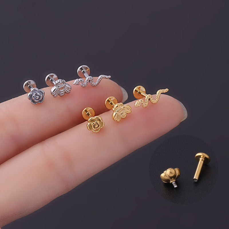 cartilage earrings, piercing jewelry, cartilage piercing, body jewelry, helix piercing, helix earrings, tragus piercing